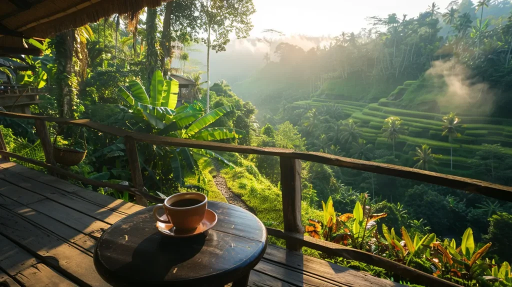 Tegallalang rice terrace Ubud viewpoint cafe