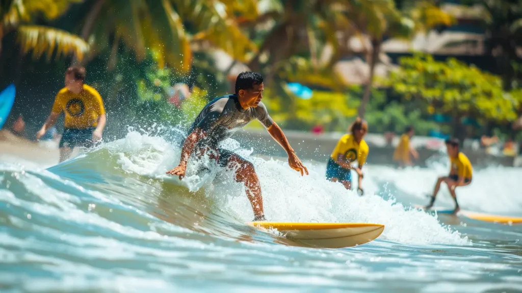 surfing Seminyak Beach Bali lessons
